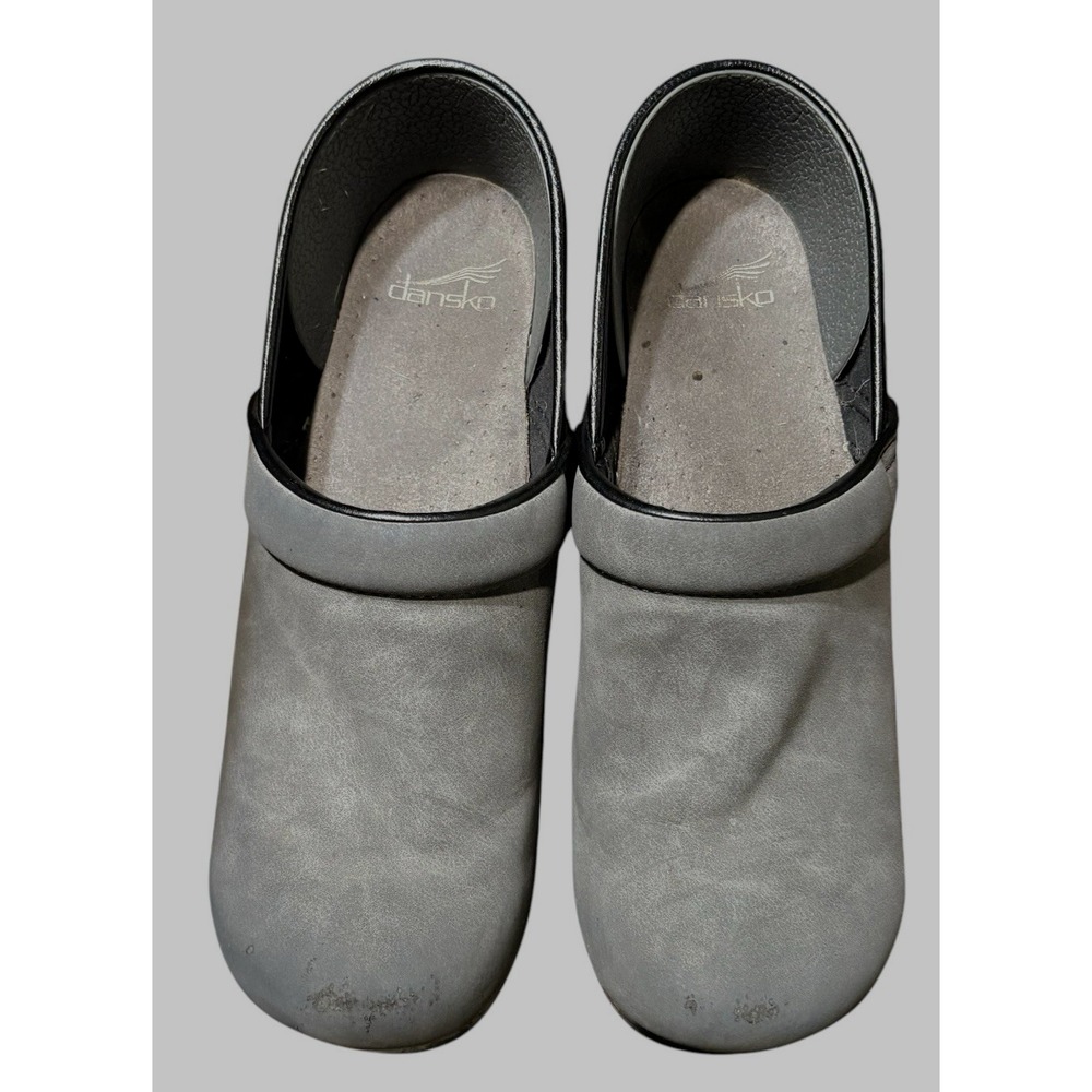 Dansko Clogs Womens‎ 41 Gray Faux Suede Leather Professional Shoes Everyday